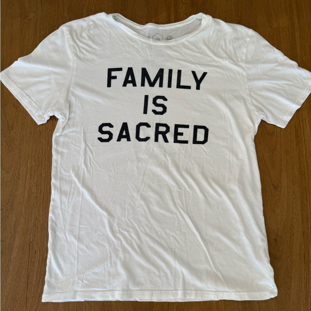 White Tee Graphic Short Sleeve Tee - Family Is Sacred